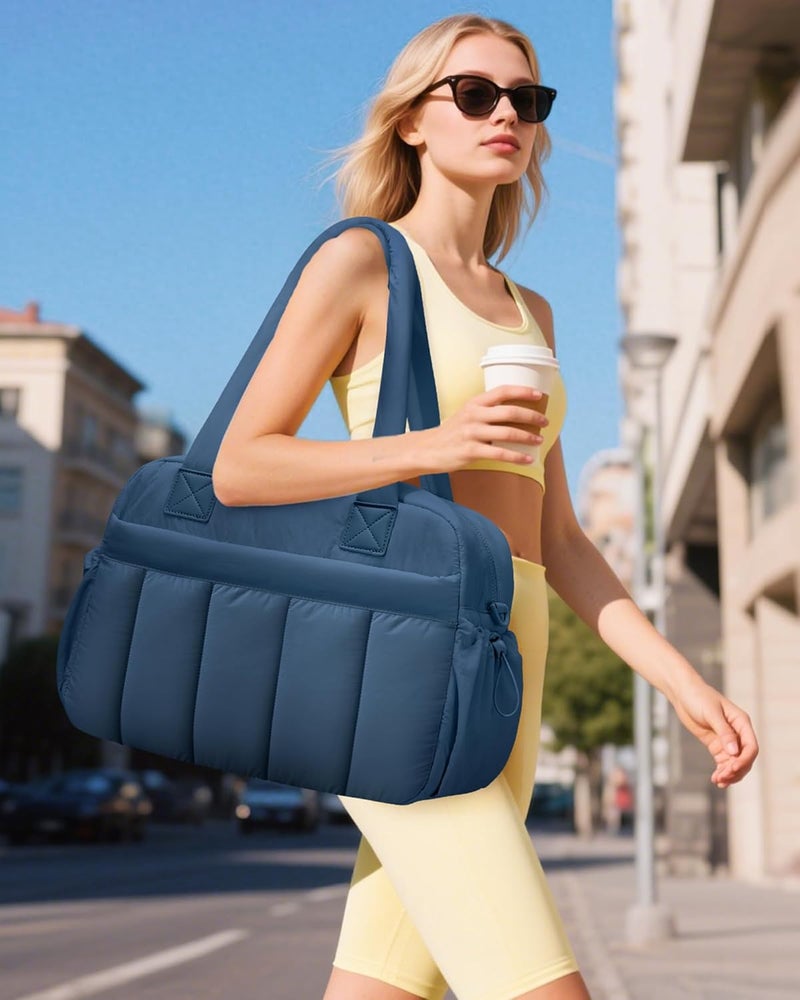 oscaurt Gym Bag for Women Lightweight Duffle Bag for Travel with Toiletry Pouch Water Resistant Carry On Weekender Overnight Duffel - Image 2